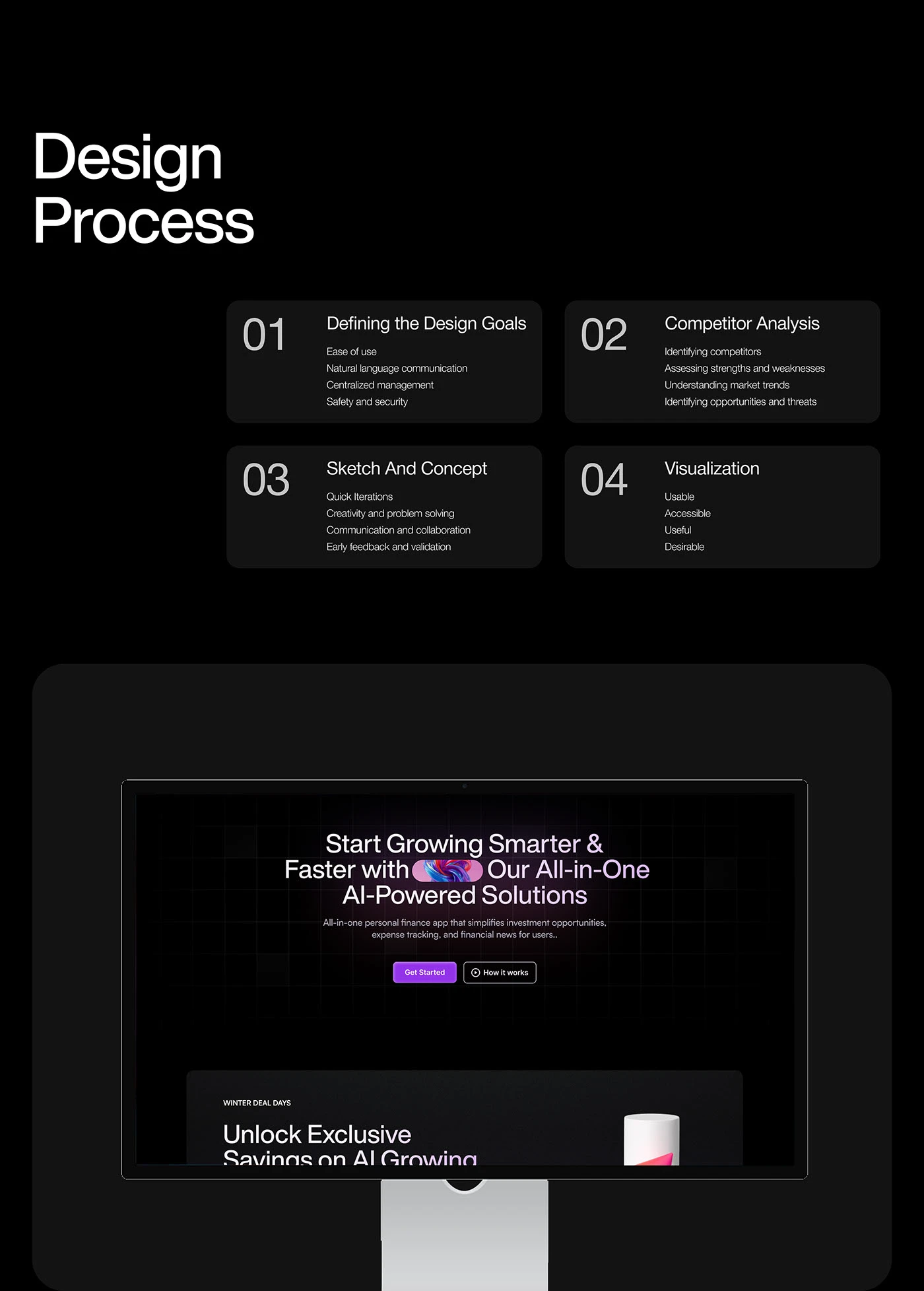 AI analysis website, presentation slide 4 of 7