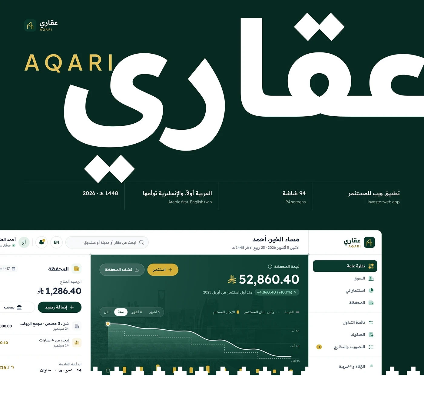 AQARI: A Shariah-compliant fractional real estate investing web app for Saudi Arabia