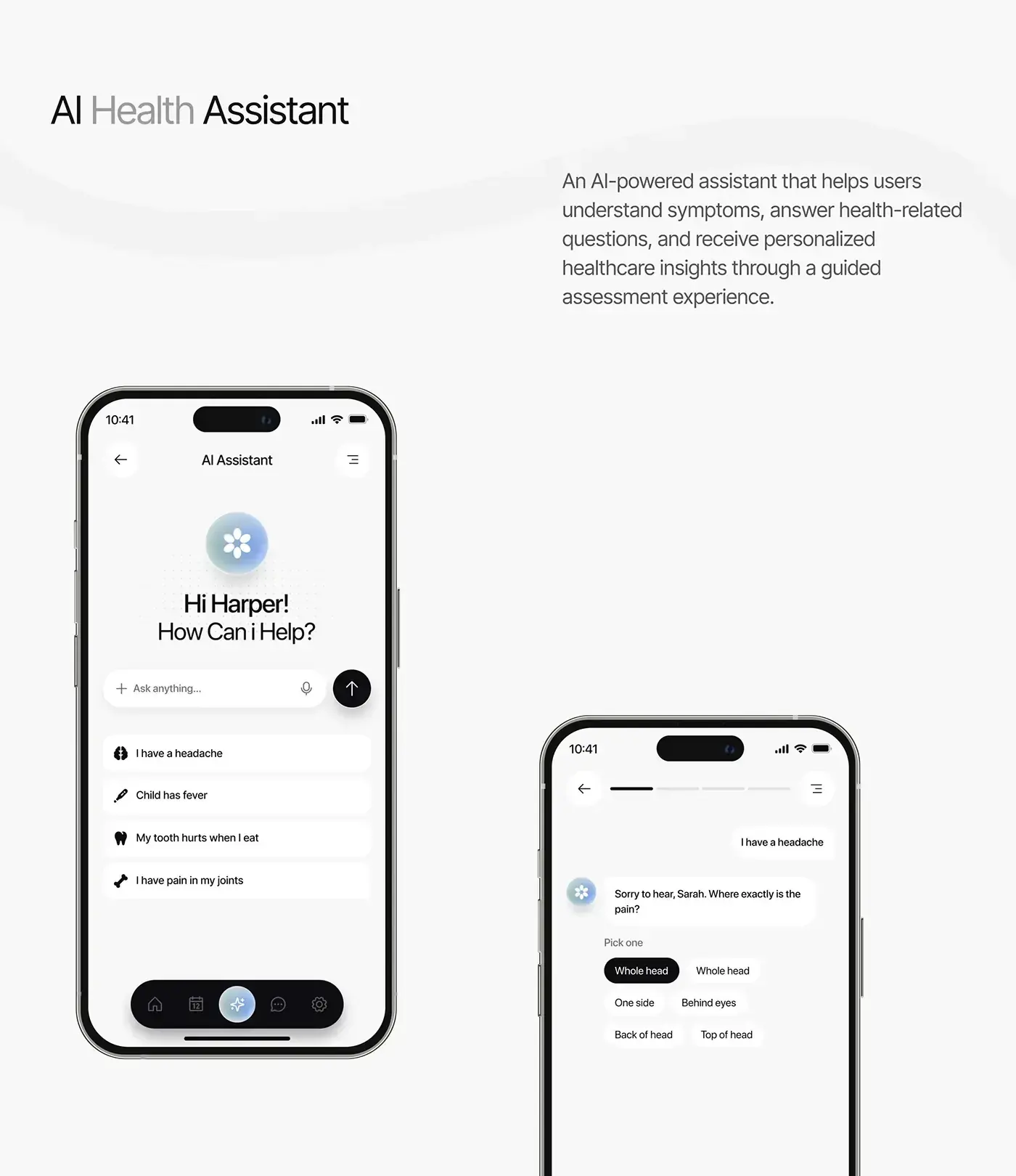 From my work: CareUp, an AI healthcare app for finding a doctor and booking, designed by my team.
