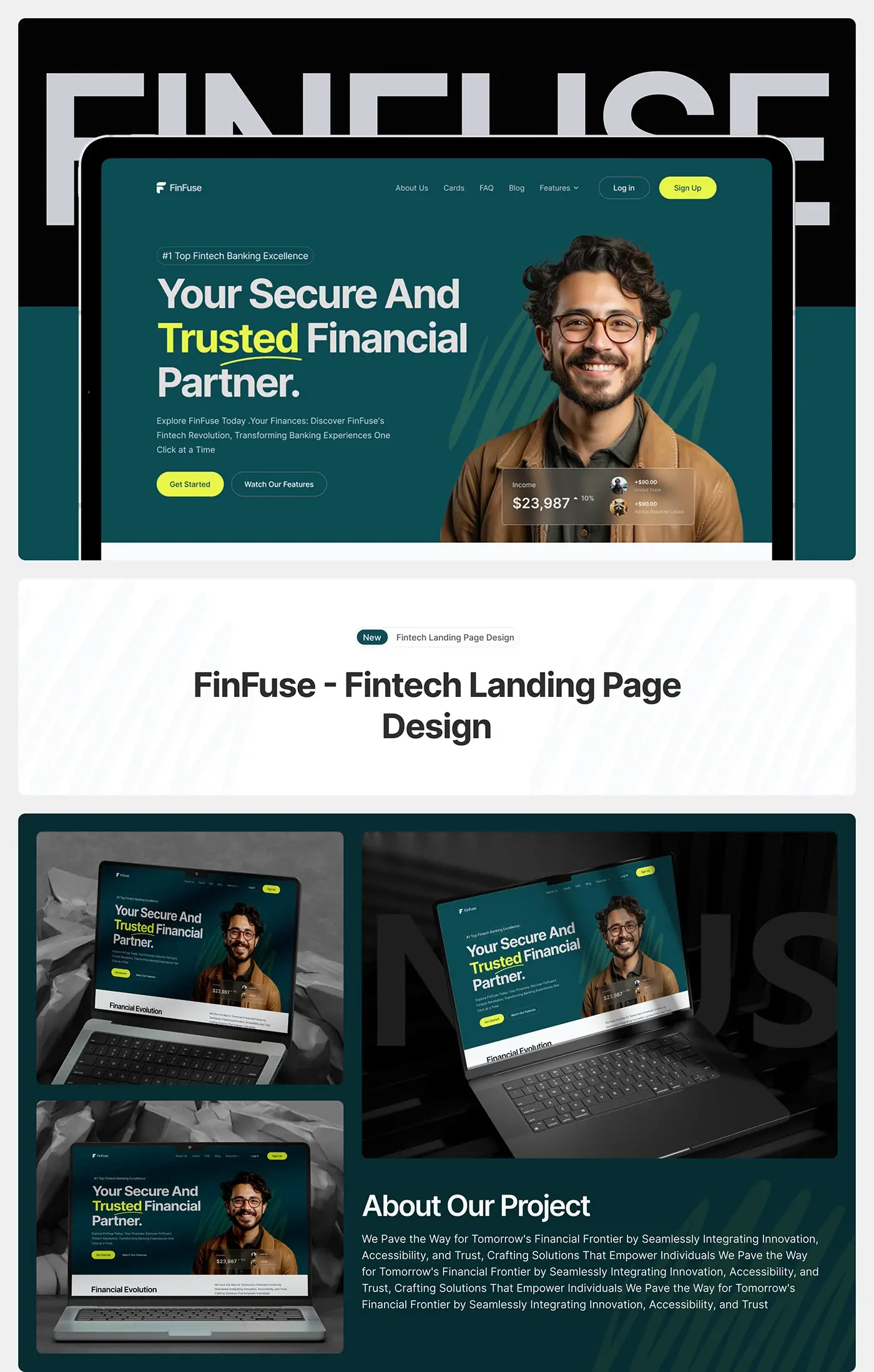 FinFuse: A landing page for a fintech partner