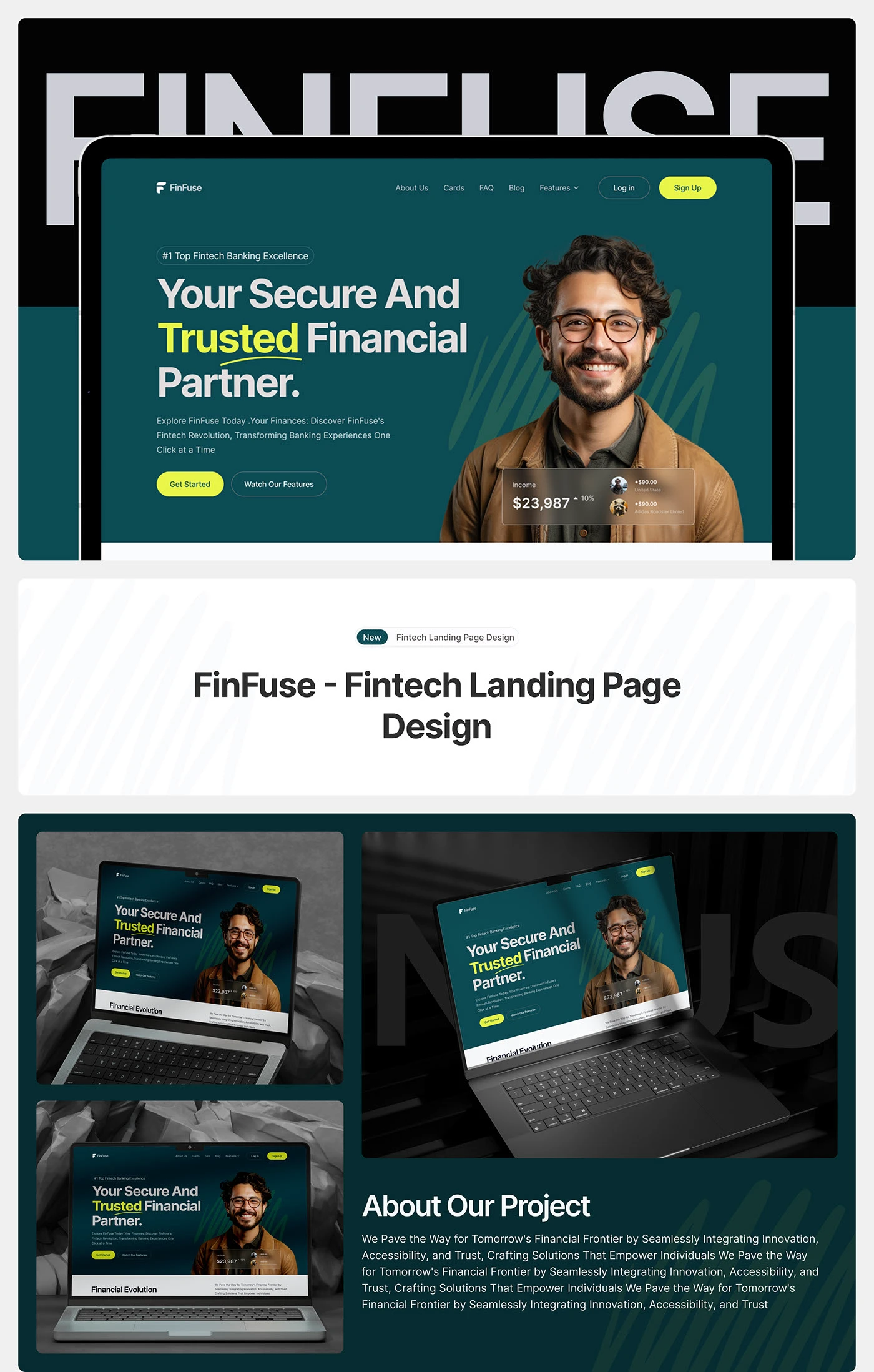 FinFuse: A landing page for a fintech partner