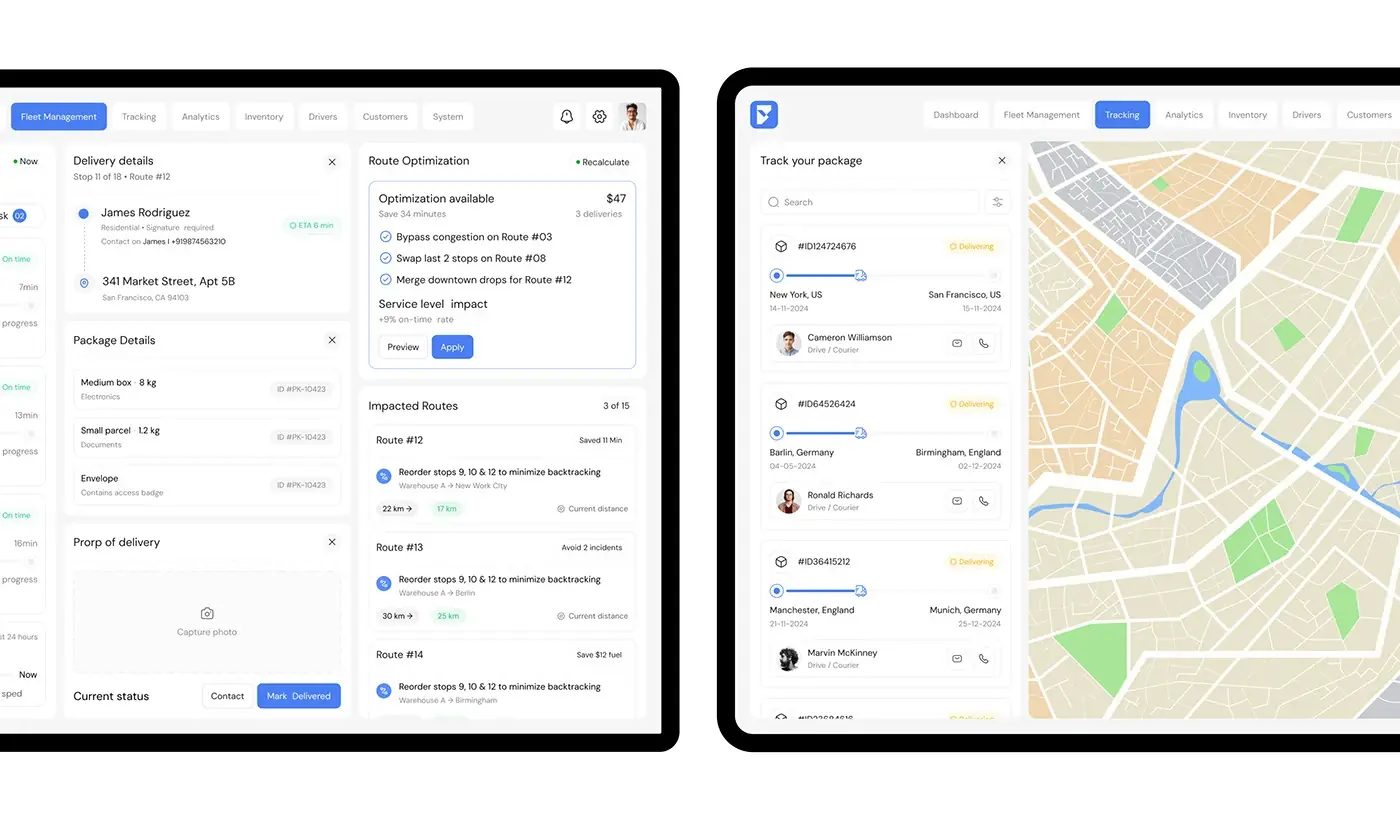 From my work: FleetPulse, a fleet management dashboard, designed by my team.