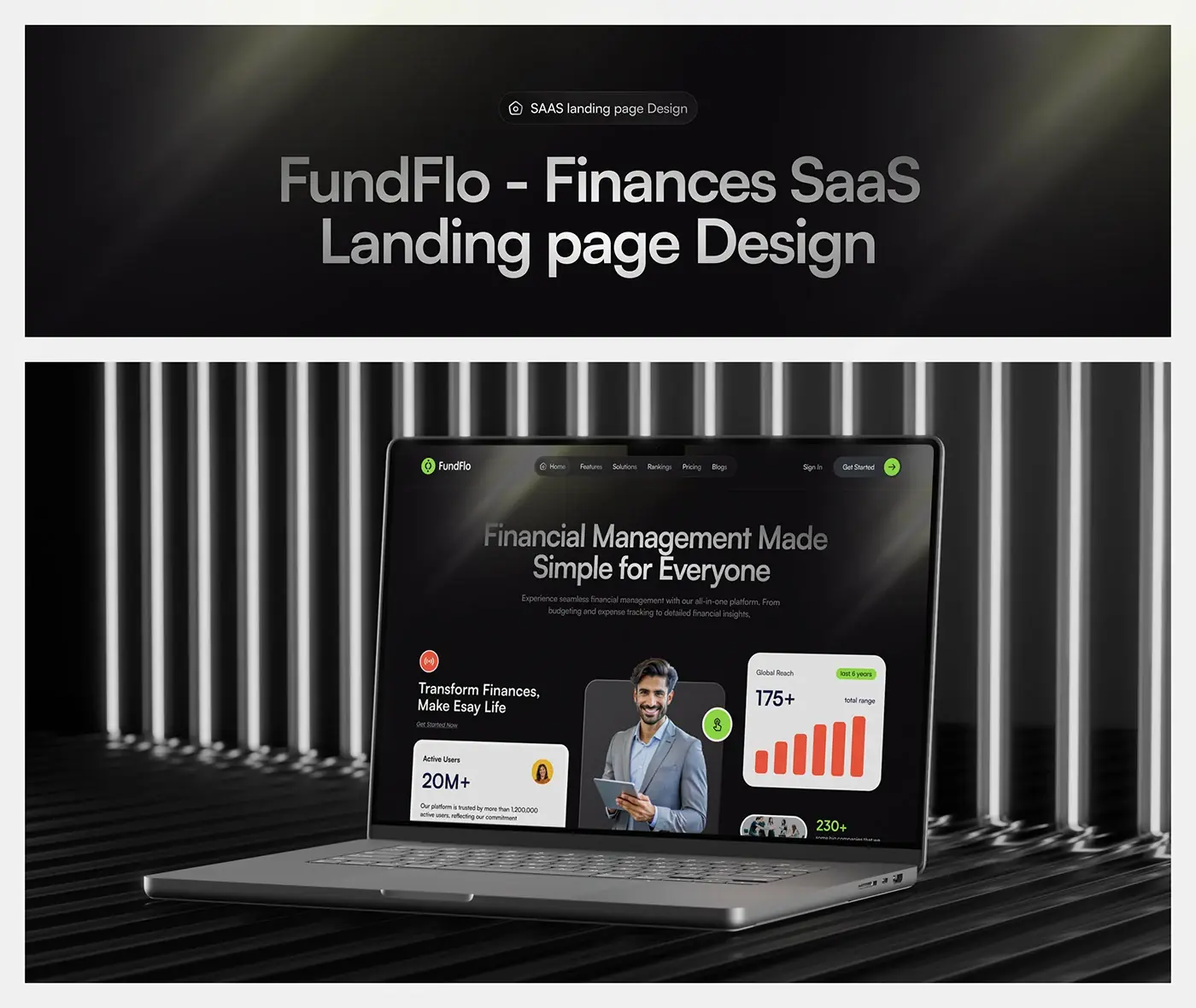 FundFlo: A landing page for a finance SaaS