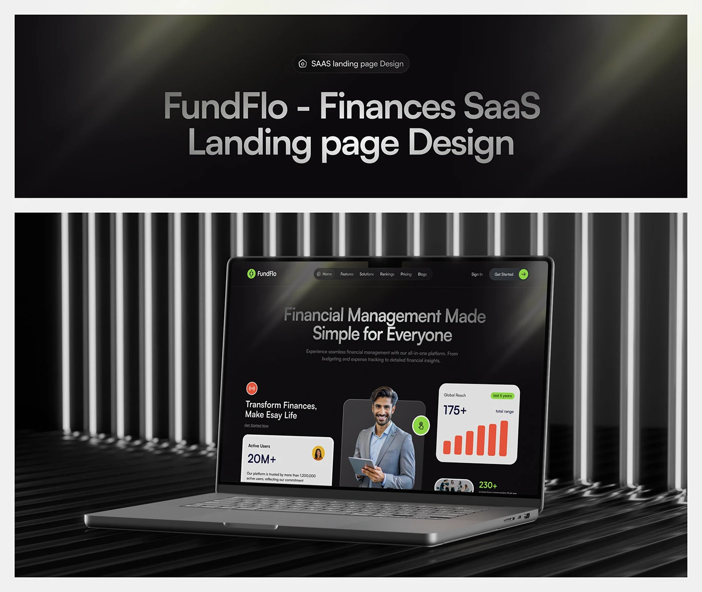 FundFlo: A landing page for a finance SaaS