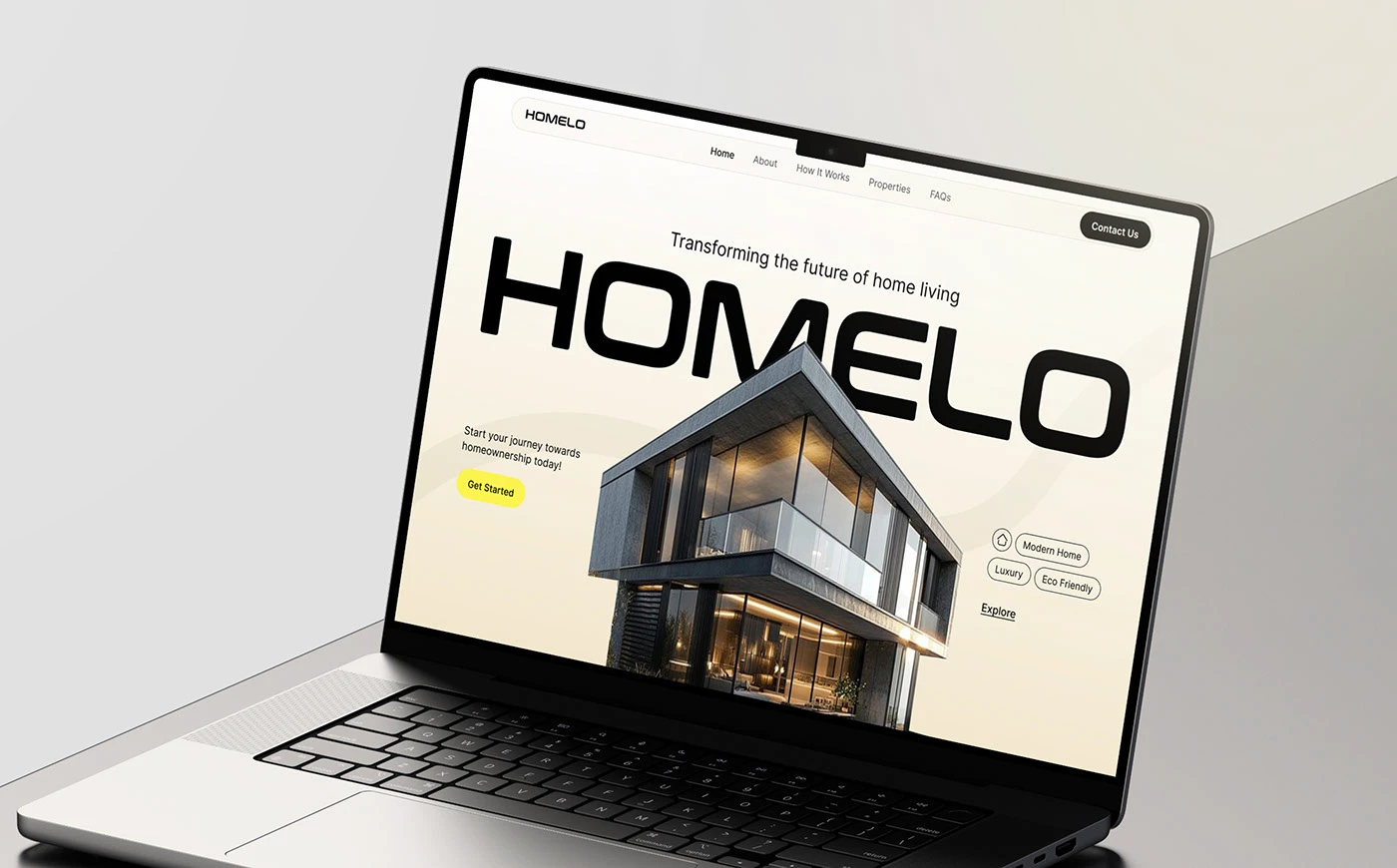Homelo: A landing page for a real estate company