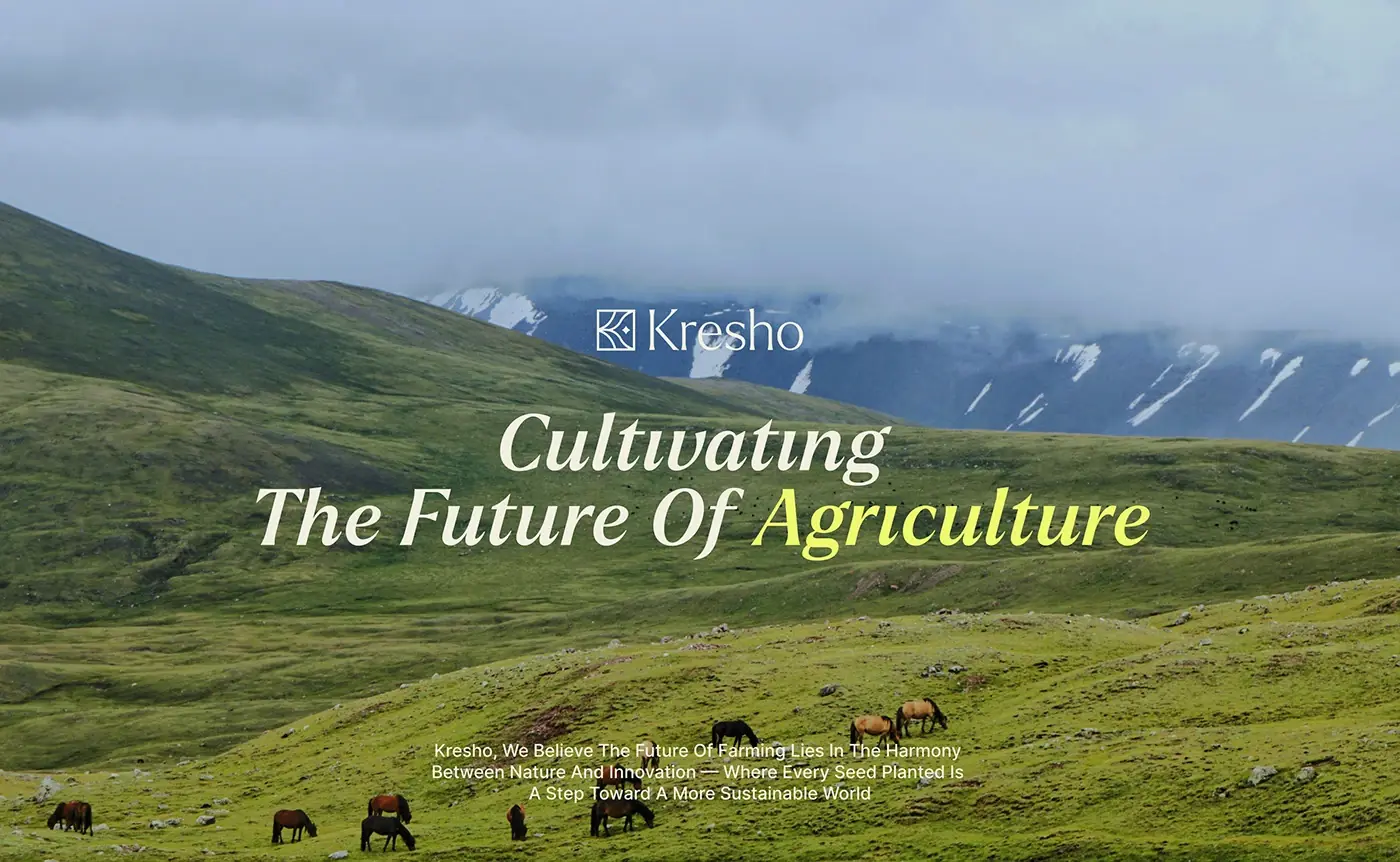 Kresho: App screens and identity for a modern agriculture company
