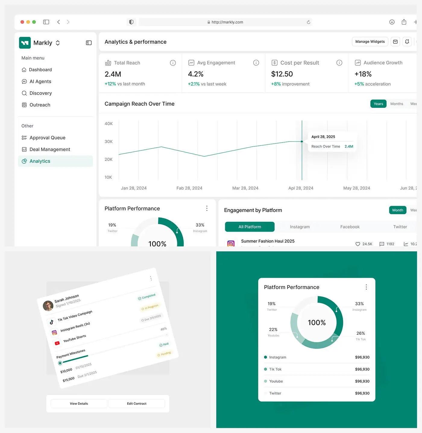 AI products and agents: a screen from a product my team designed