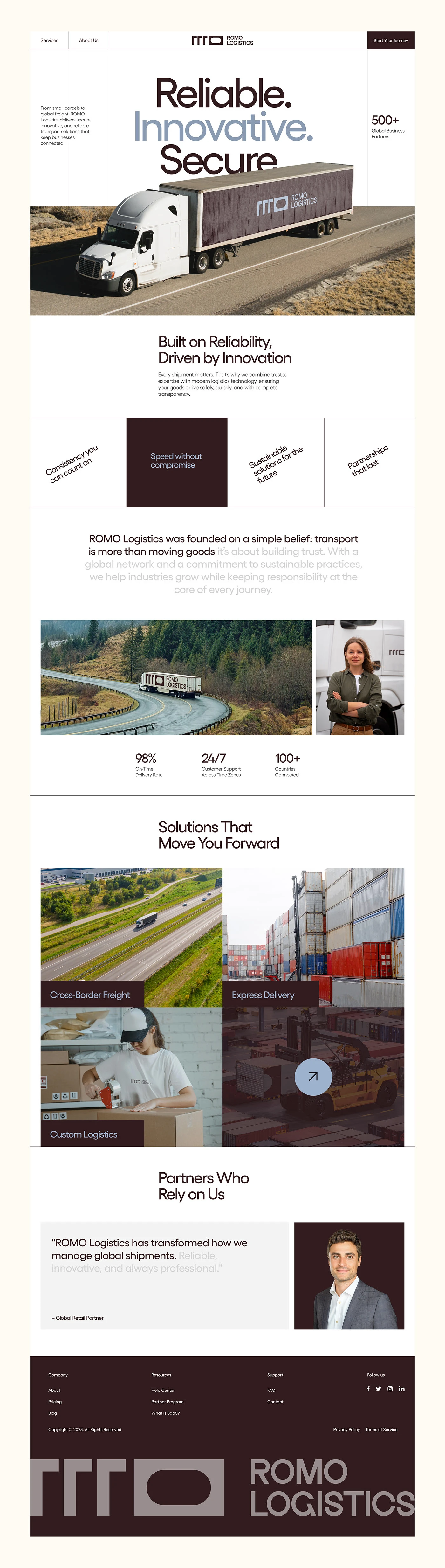 ROMO Logistics, presentation slide 23 of 25