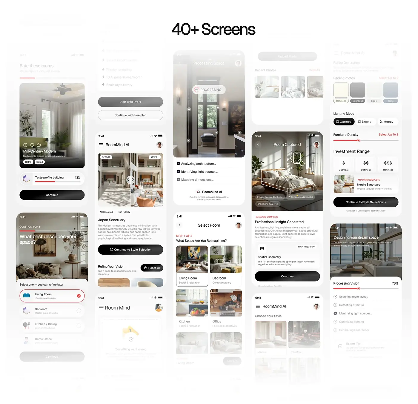 From my work: RoomMind AI, an iOS app that redesigns a room from one photo, designed by my team.