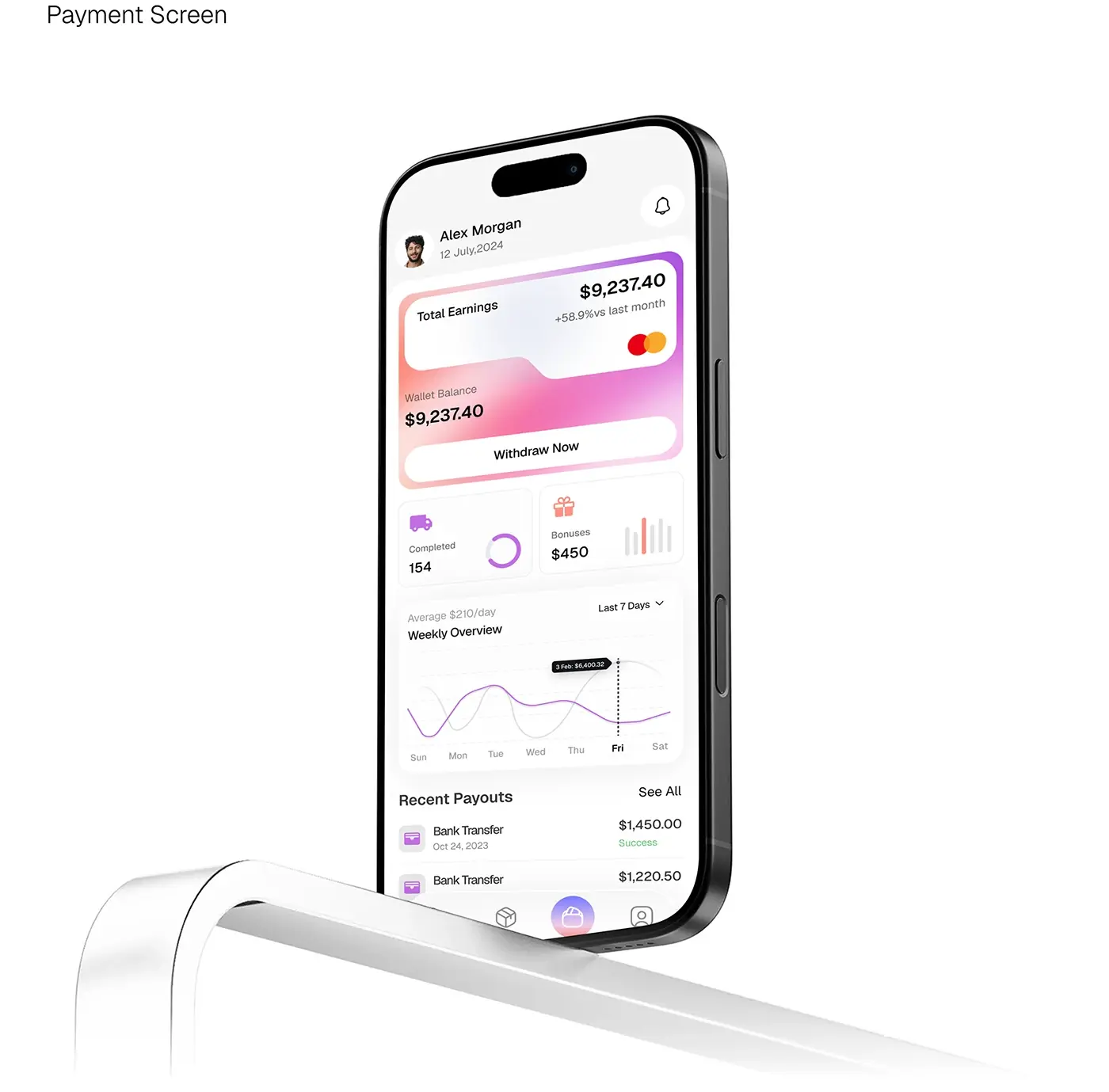 Retail, e-commerce and delivery: a screen from a product my team designed