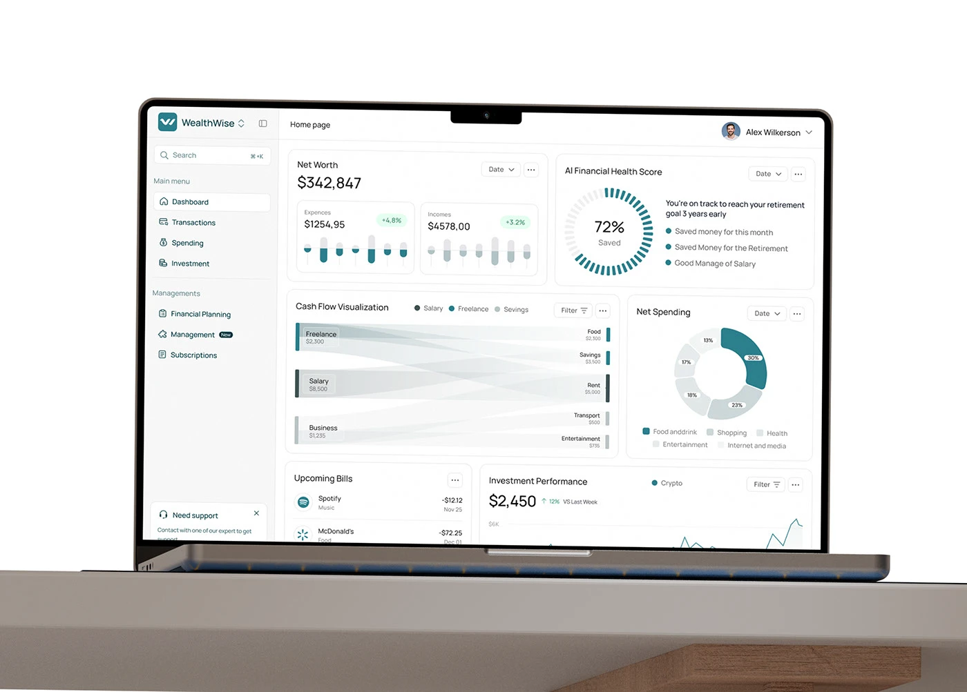 WealthWise: An AI personal finance dashboard